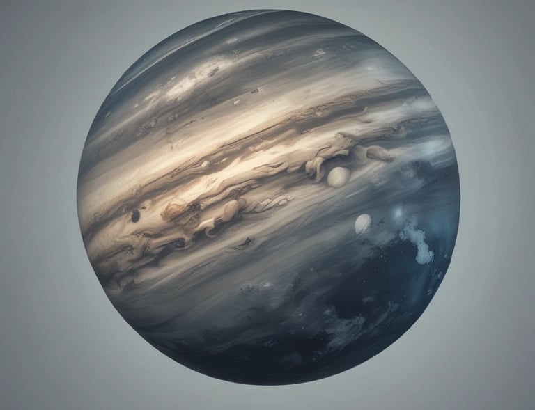 Mars on a black background