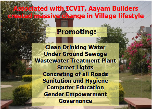 Associated with ICVIT, Aayam Builders created massive change in Village lifestyle