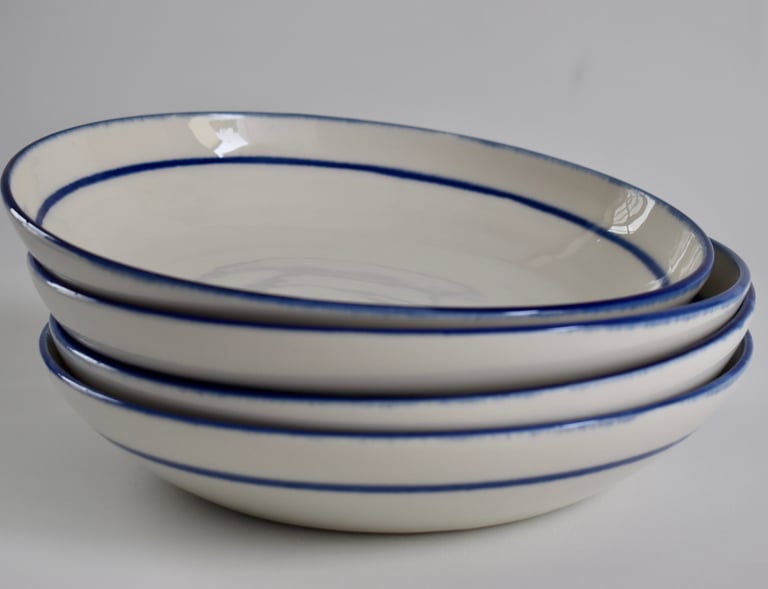 Pasta Bowls Blue line