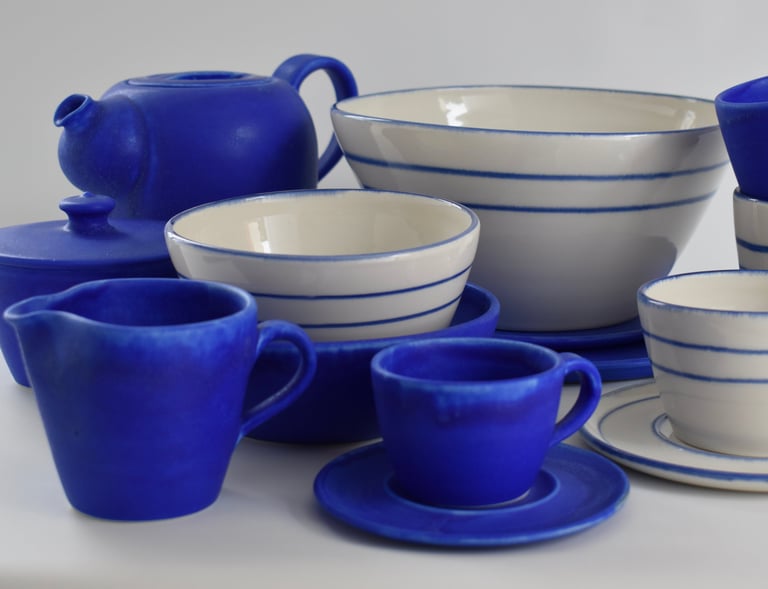 Small Bowl  Blue Line