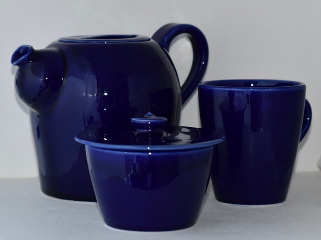 Sugar Pot  Mug and Teapot ,Midnight Blue
