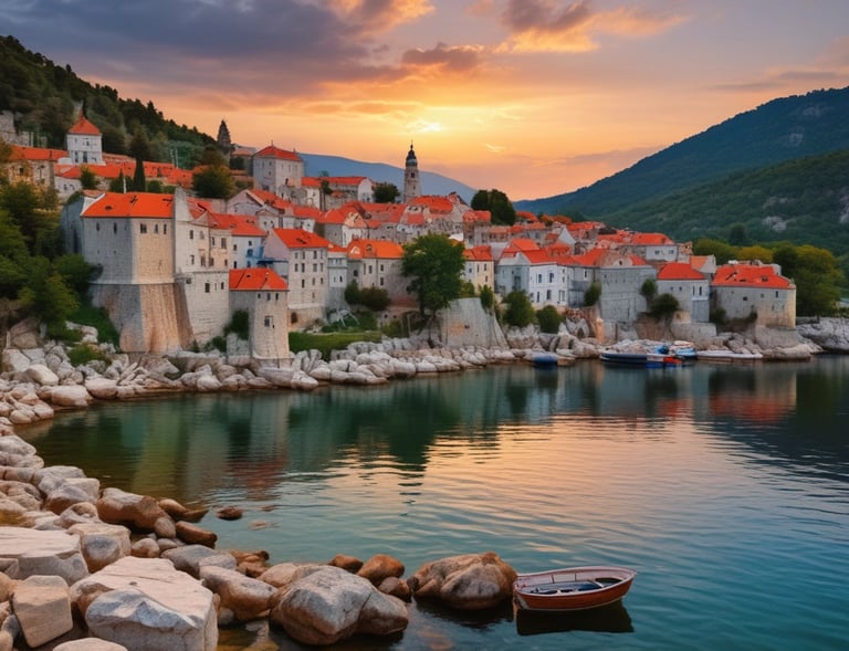A vibrant market scene highlighting local crafts and produce.