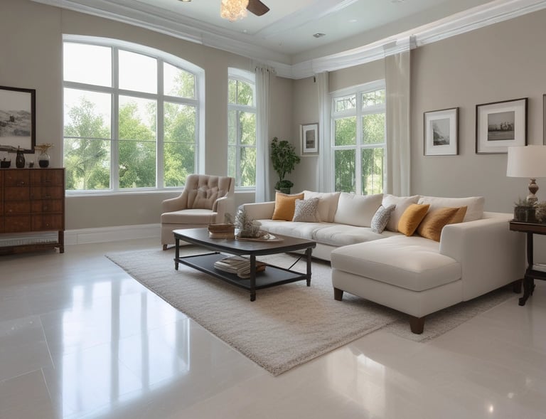 A residential street with three houses in the background, two of which are under construction or renovation. Two vans labeled 'Metal Roofing Seamless Siding' are parked on the side of the street, one orange and one blue. Several cyclists are riding past, wearing helmets and cycling gear.