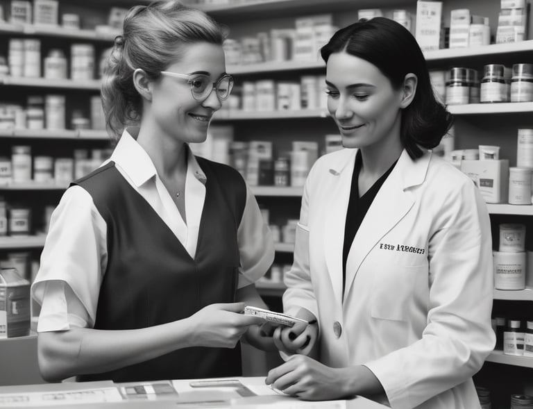 A professional nurse consulting with a client about aesthetic options.