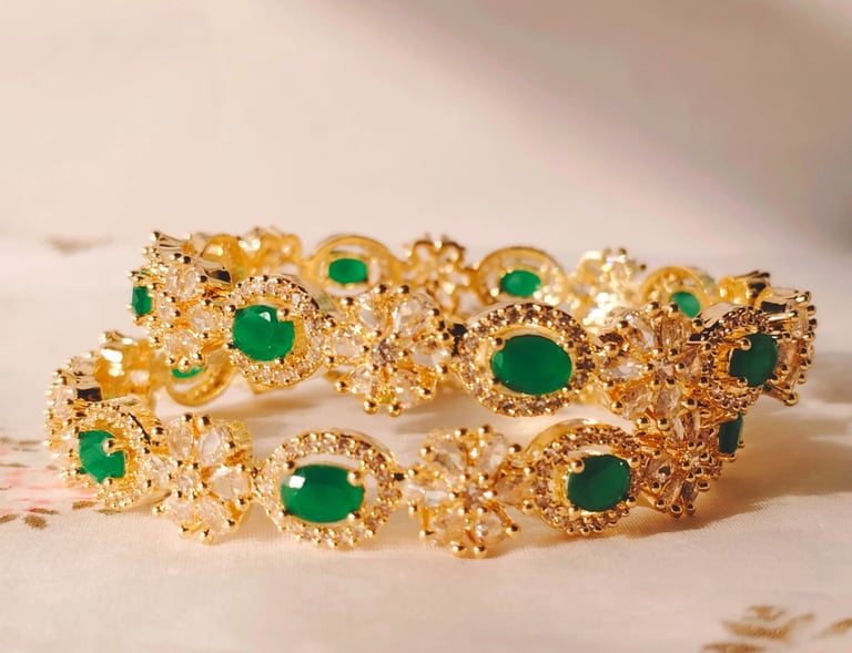Premium designer AD bangles from Amira Jewels