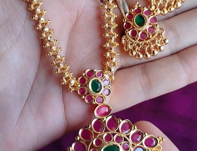 Designer south necklace from Amira Jewels