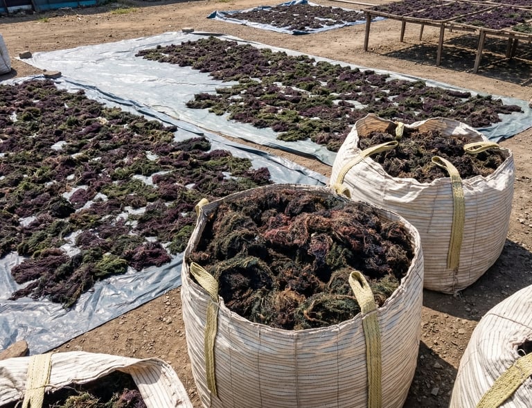 Dried Gracilaria seaweed 15% moisture and 3% impurity for agar-agar, Agriculture and Cosmetics