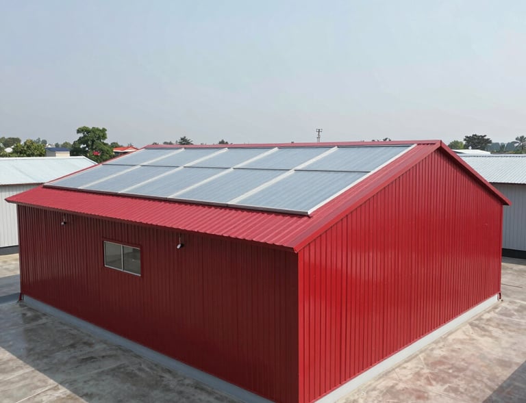 Close-up of precision metal sheet installation on a commercial building, highlighting clean edges and secure fastenings.
