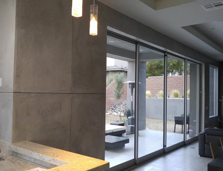 Cement finish - Portola upgrade  with routing metals installed