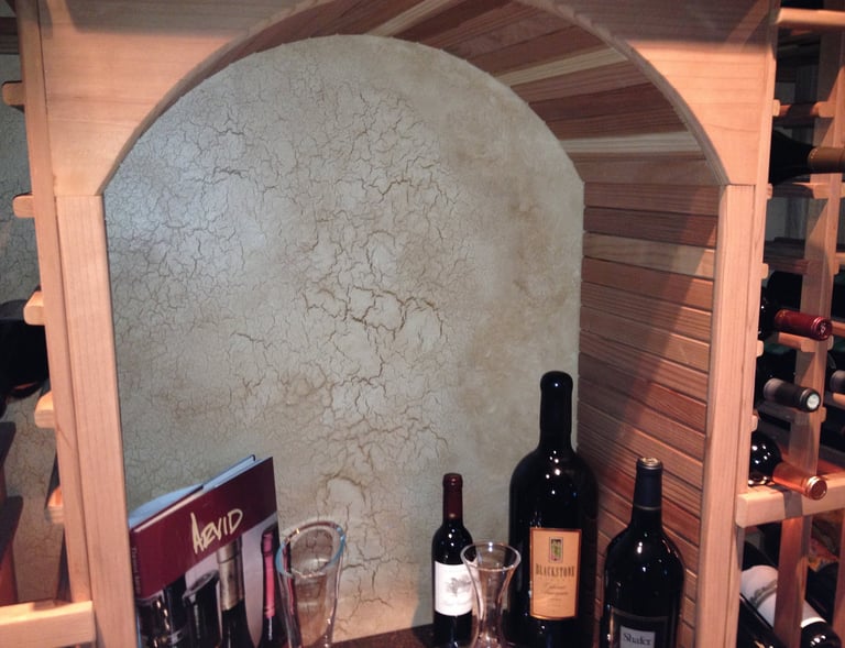 Small area crackle wall effect