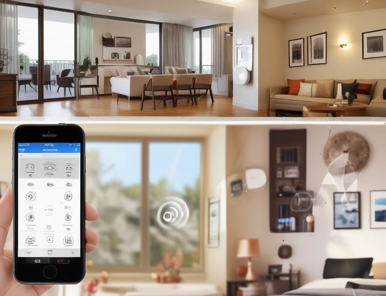 A close-up of industrial machinery with metallic components, featuring a combination of mechanical arms and a sleek, angular design. The background is infused with a bright blue light, contrasting with darker shadows and red accents.