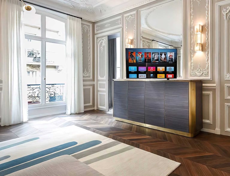 Motorized TV Lift in furniture