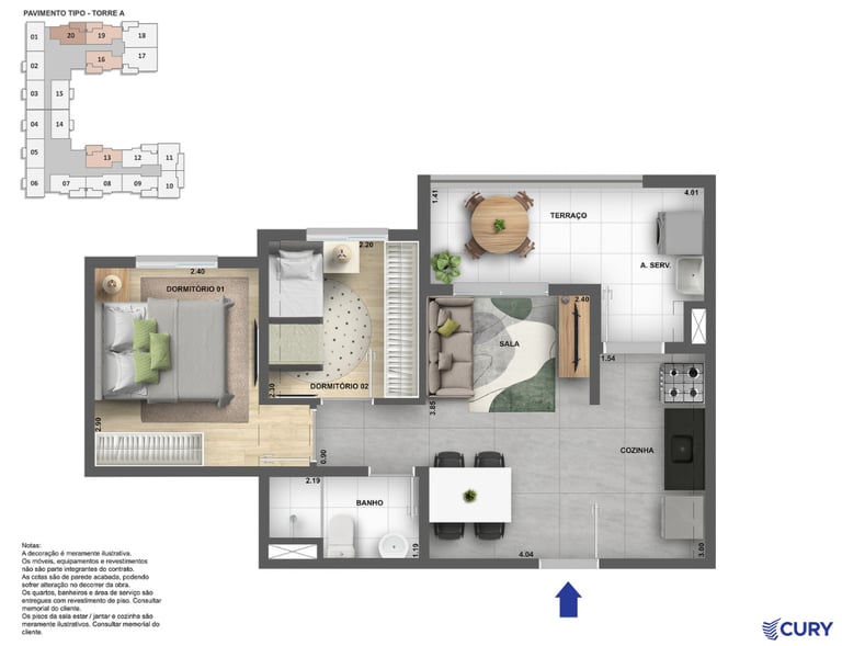 Planta de 2 dorms - like campo limpo