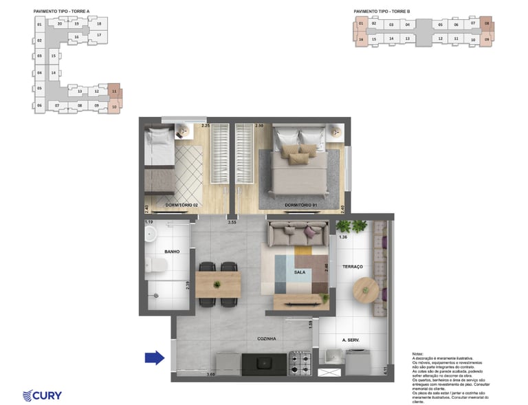 2 dorms