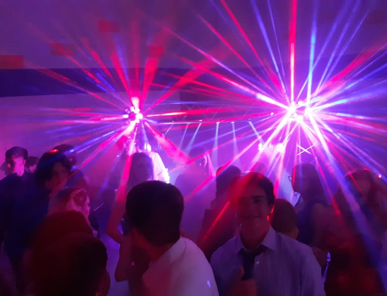 Stellar dance lighting at a High School event in Sheboygan.