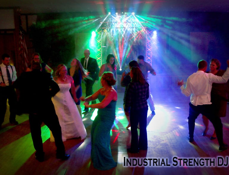 Industrial Strength DJ Wedding lightshow at Laack's Ballroom.