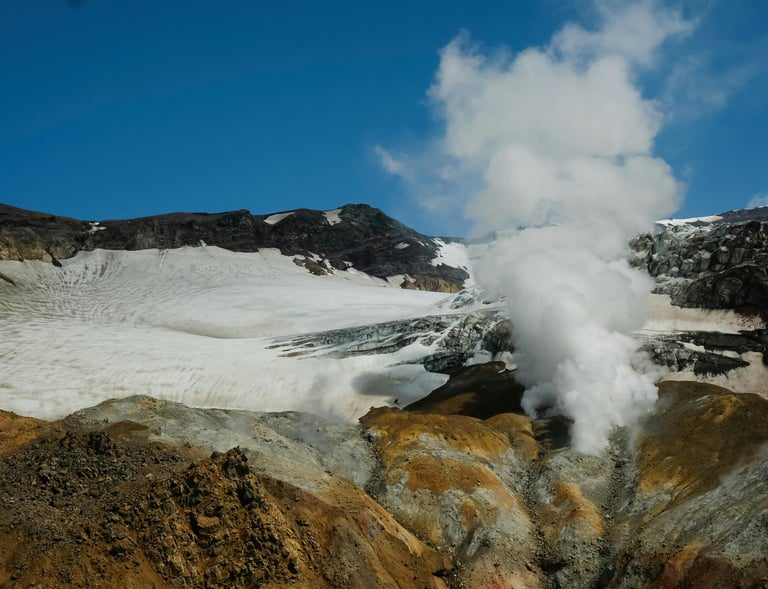a steam engine in a mountain area 