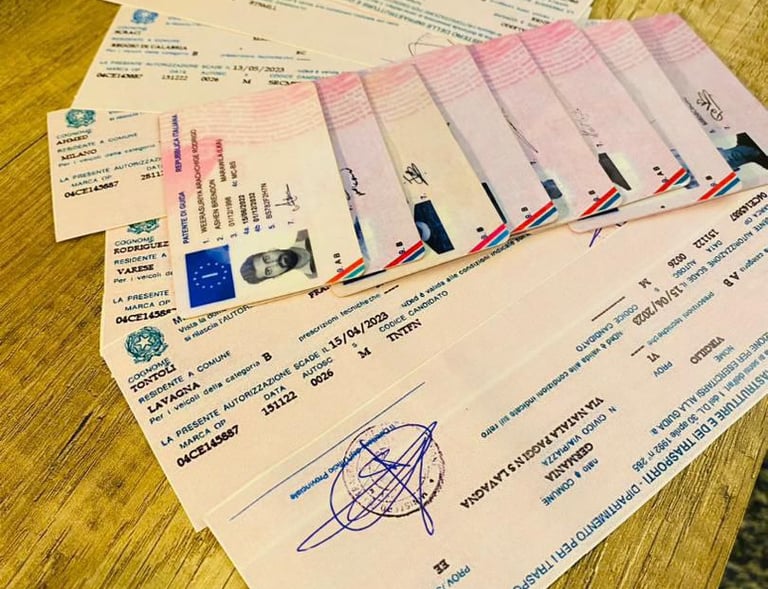 Italian driving license, patente di guida italiana