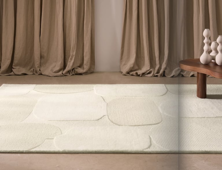 TAPIS MODELE ETRETAT MAISON CASAMANCE 100% LAINE TUFTE MAIN