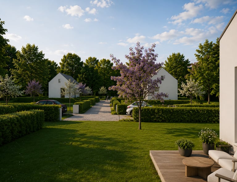 Vue depuis une parcelle privée