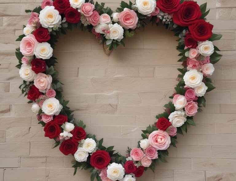 A vibrant flower arch framing a couple's joyful proposal moment by the ocean.