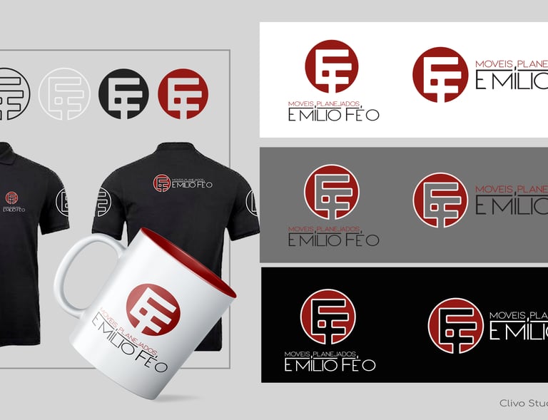 Projeto de identidade visual de Emílio Féo, Moveis planejados.