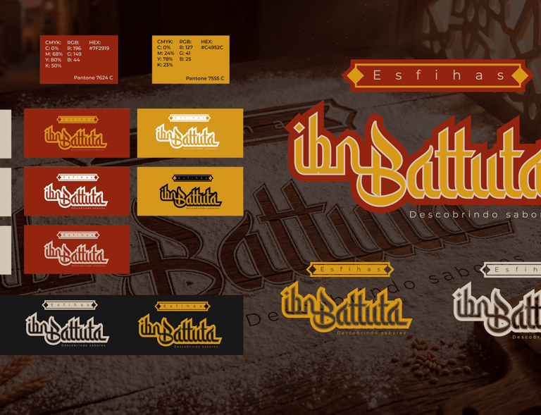 Identidade visual de Ibn Battuta Esfiras