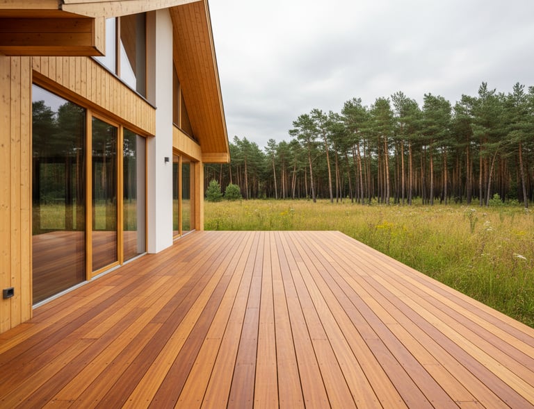 Ilgaamžė Bangkirai medienos terasa