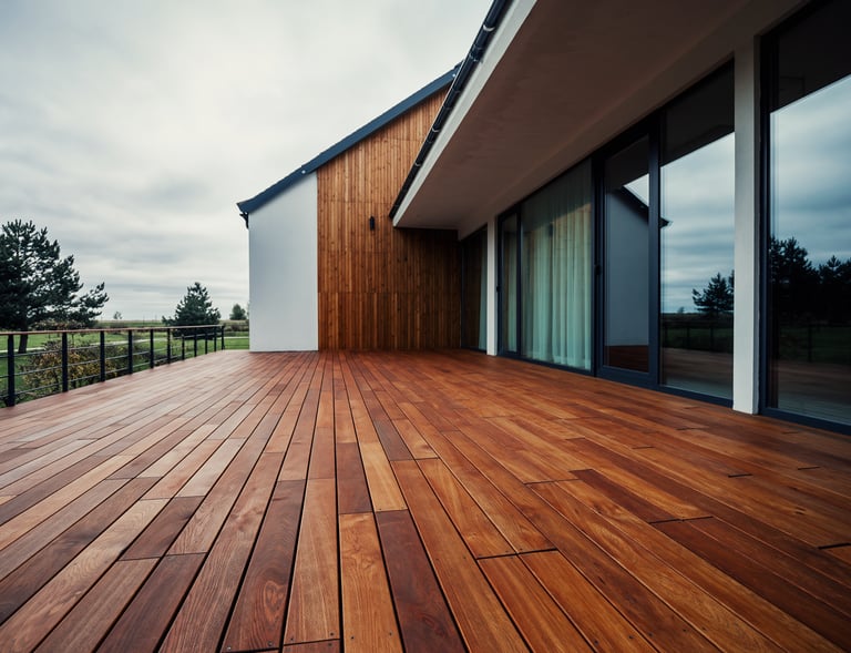 Bangkirai mediena. Terasa. 