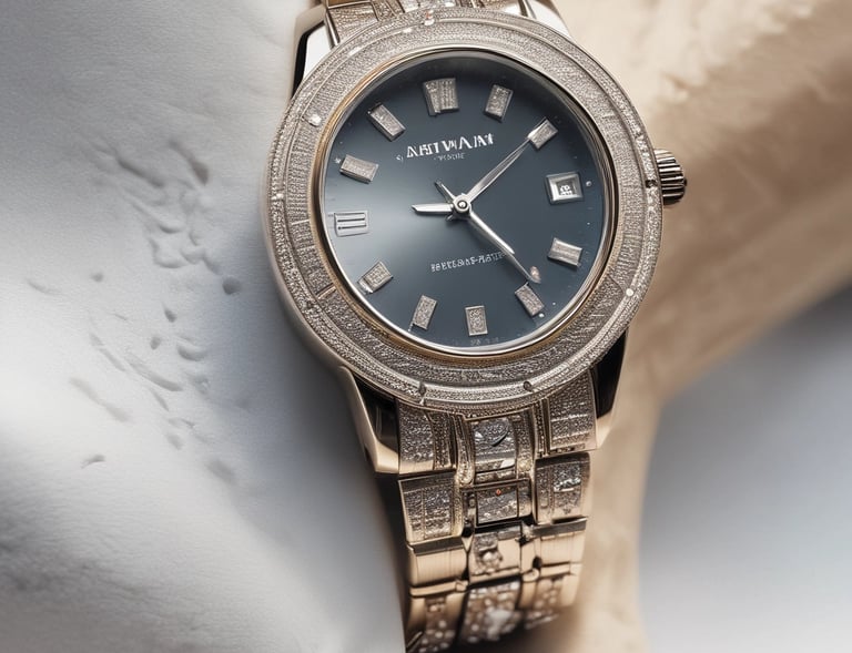 Silver bracelets stacked casually on a wooden table, showcasing intricate designs and polished finishes.