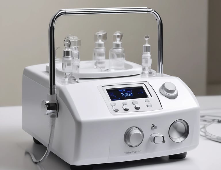 A trendy woman sitting by a large window, surrounded by minimalist decor, holding a modern anti-aging serum bottle.