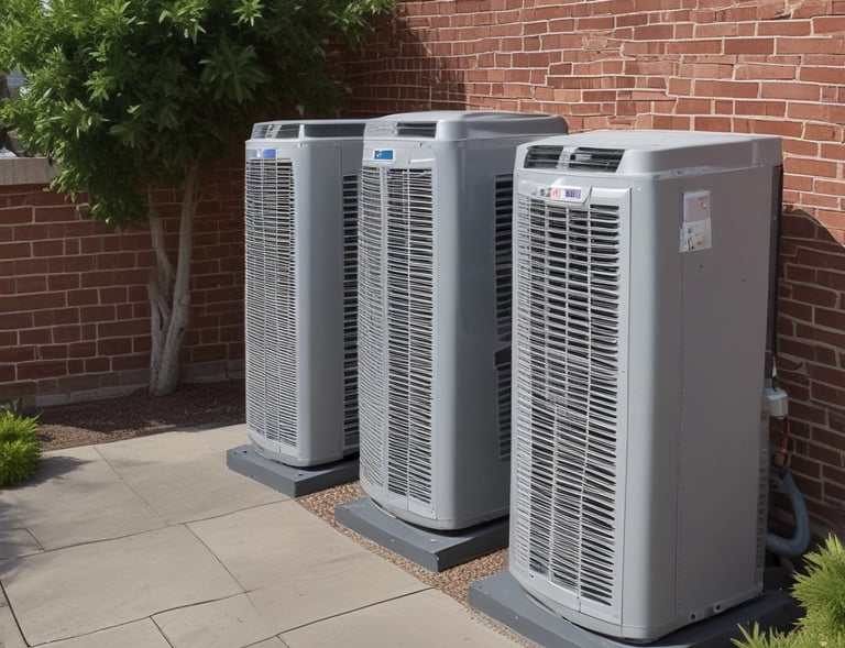 Smiling HVAC professional handing a customer a service report in front of their house.