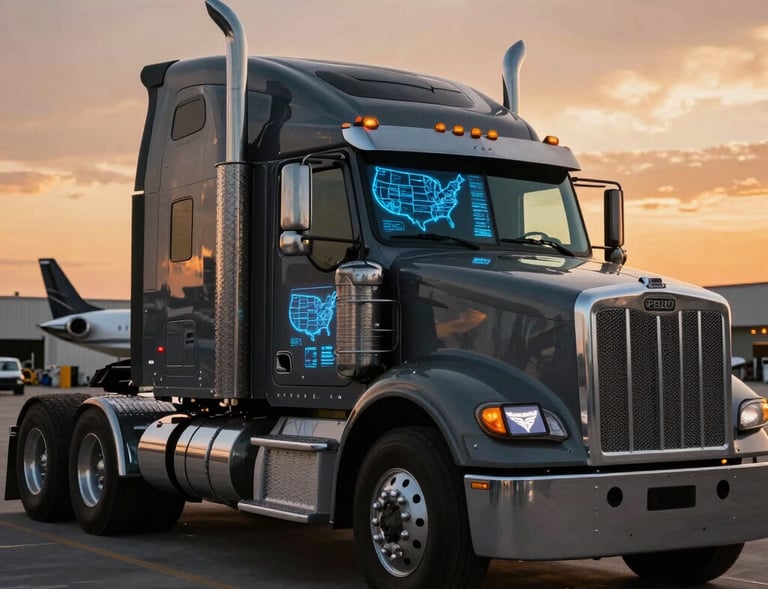 A sleek modern office space with multiple screens showing custom web solutions for rural businesses.