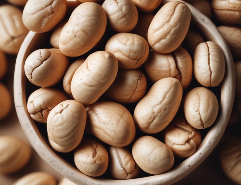 Freshly roasted peanuts being ground into smooth peanut butter in a rustic stone mill.