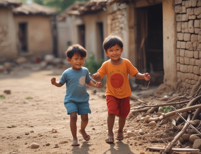 Families gathered outdoors enjoying a sunny day with picnic blankets and laughter.