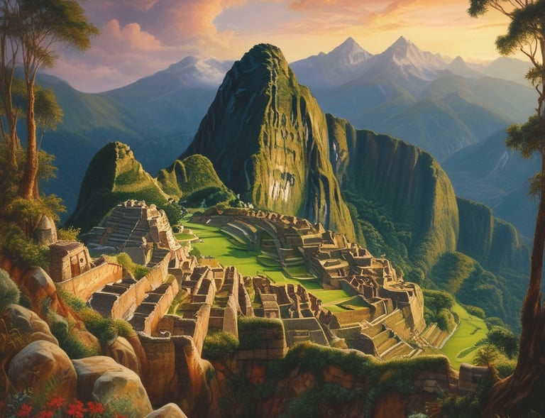 A contemporary portrait blending native motifs and modern style.