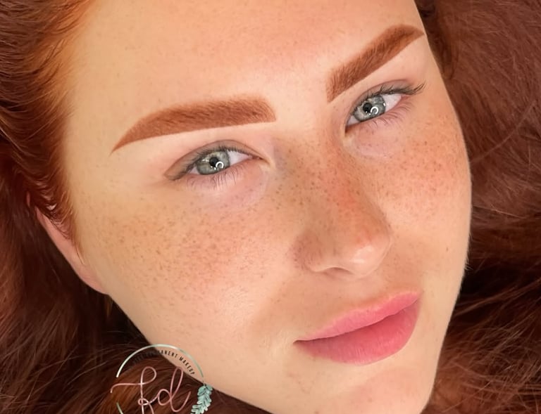 Sombreado de Cejas pelirroja