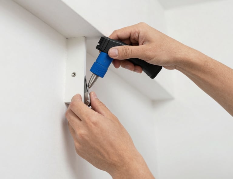 A detailed shot of a newly installed backsplash with intricate tile work in a kitchen.