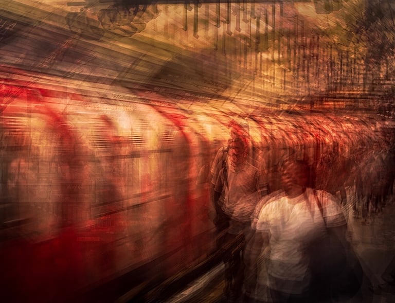 The London Tube at rush hour