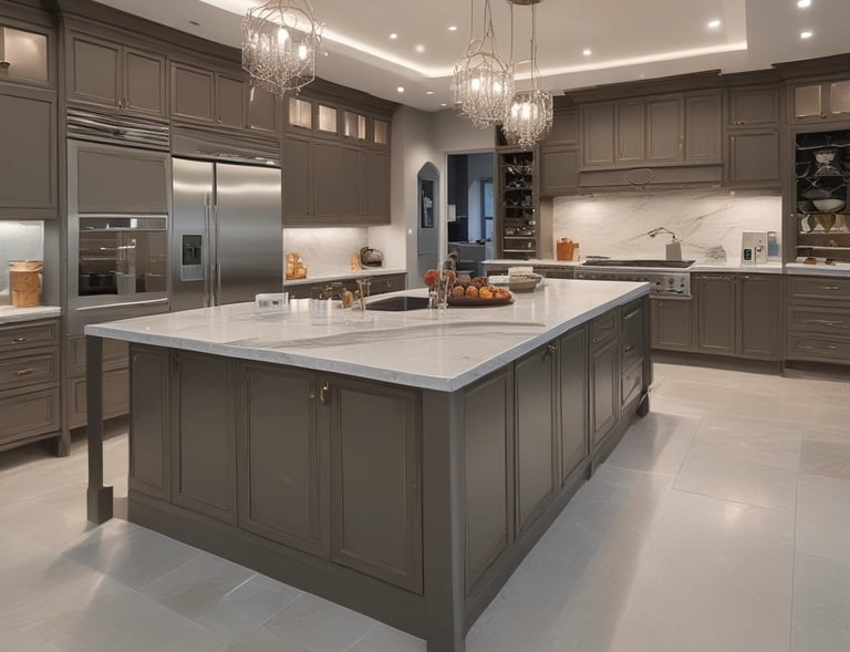 Bright, custom-built kitchen cabinetry with soft natural light highlighting the wood grain.