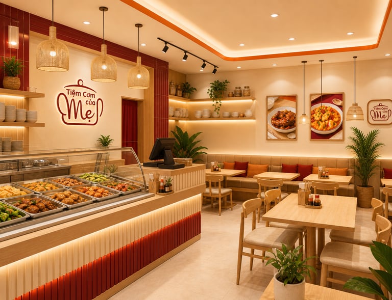 tiệm cơm văn phòng, cơm gia đình