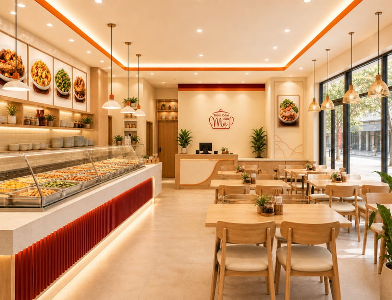 tiệm cơm văn phòng, cơm gia đình