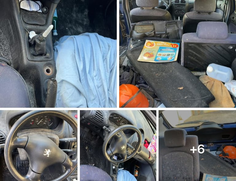 a car with a car interior and a car interior