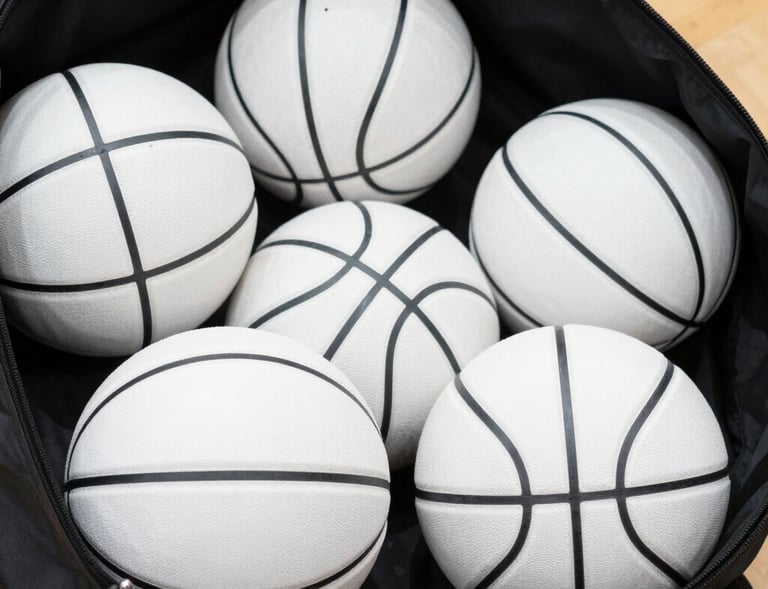 A vibrant photo of kids joyfully painting official-size basketballs with bright colors and dripping paint effects.