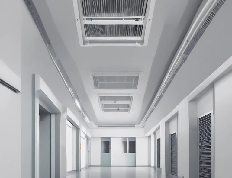 Indoor air quality system setup showcasing eco-friendly equipment in a residential home.