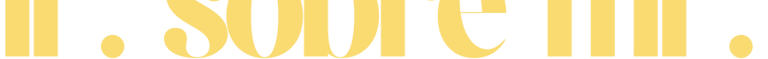 Banner color amarillo con la palabra sobre mí