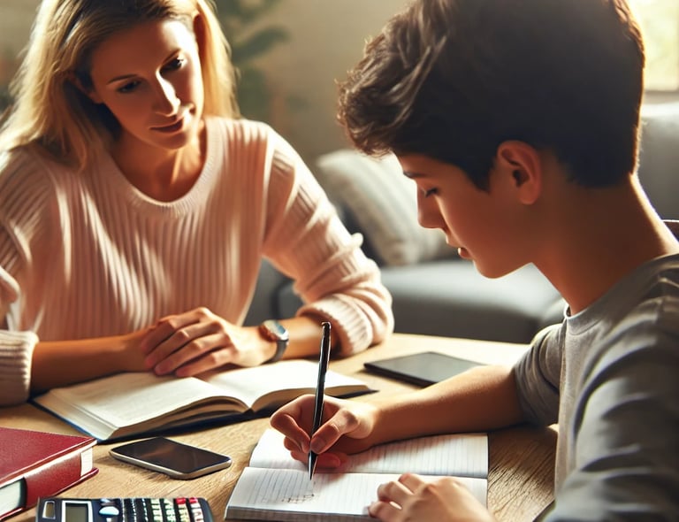 Maths tutoring session
