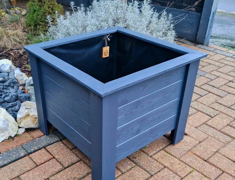 Wooden planter pair of 2 painted handmade large size 100litre