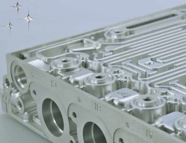 CNC processed metal part