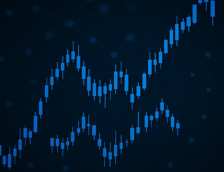 a stock market chart showing the price of a stock market